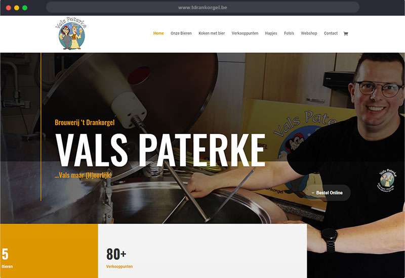 Website van Vals Paterke