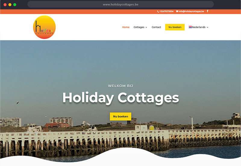website voor Holiday Cottages