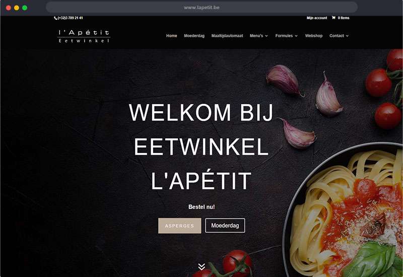 website voor l'Apétit