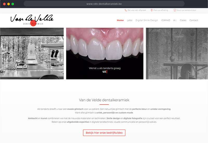 Screenshot realisatie Vdv dental keramiek