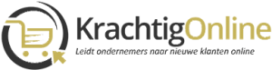 nieuw logo van Krachtig Online in zwart en goud zonder achtergrond